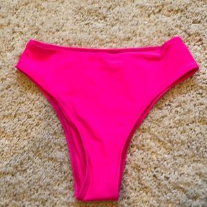 High Waisted Bikini bottom in Bright Pink!